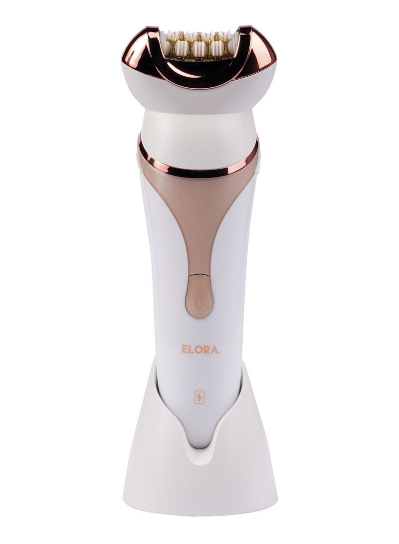 Elora 4-In-1 Women’s Cordless Shaver & Beauty Kit | EL-PC-1998 | Wet & Dry | Waterproof | USB Rechargeable | Pink/White - Image 2